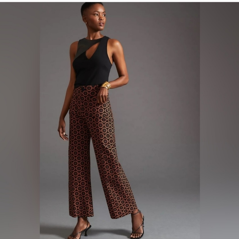 Maeve for Anthropologie orange and black The Colette style size 27 .